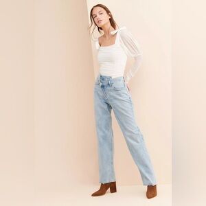 AGOLDE Criss Cross Upsized Blue Light Wash Jean Size 25